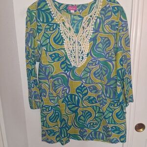 Colorful Leaf Print Women's Top